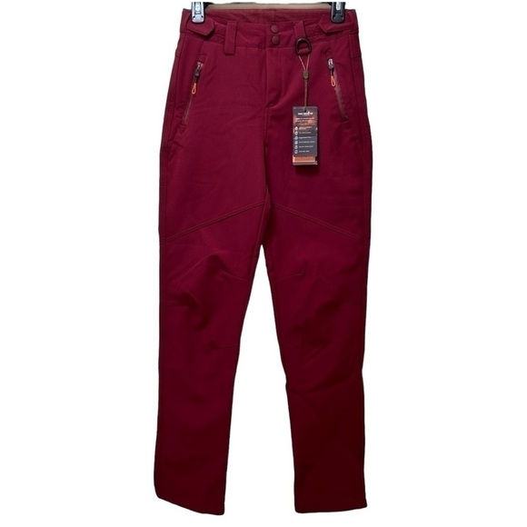 Free Soldier Pants - Snow Ski pants women’s Free Soldier NWT Outdoor Softshell Wine Size-27W/30L